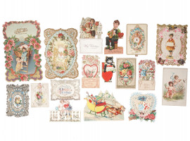 ANTIQUE AMERICAN SAINT VALENTINES DAY CARD SET