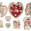 LOT ANTIQUE VALENTINES POST CARDS DIE CUTS SCRAPS PIC-2