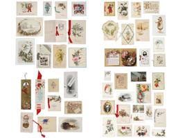 RARE ANTIQUE CHRISTMAS CARDS COLLECTION IN ALBUM