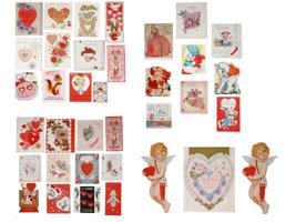 ANTIQUE VALENTINES DAY CARDS COLLECTION IN ALBUM