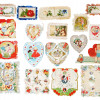 ANTIQUE VALENTINE AND CHRISTMAS CARDS COLLECTION PIC-1