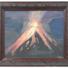 VOLCANO ERUPTION ACRYLIC PAINTING BY LUCY WOOSTER PIC-0
