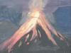 VOLCANO ERUPTION ACRYLIC PAINTING BY LUCY WOOSTER PIC-1
