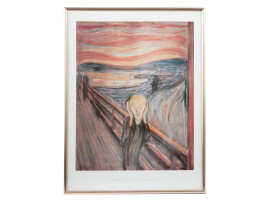 FRAMED COLOR POSTER THE SCREAM BY EDVARD MUNCH