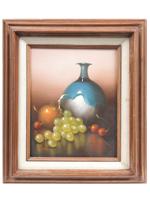 MIDCENT STILL LIFE OIL PAINTING BY L. MACE FRAMED