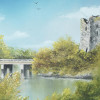 CASTLE RUINS LANDSCAPE PAINTING BY PATRICIA WALSH PIC-1