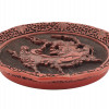 CHINESE HAND CARVED CINNABAR LACQUER DECOR PLATES PIC-3