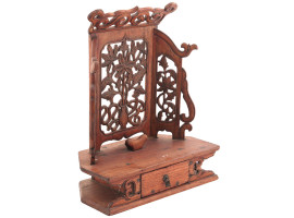 CHINESE CARVED WOOD HOME ALTAR STAND WITH DRAWER
