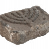 ANCIENT JUDAICA MENORA BASALT STONE RELIEF WARE PIC-0