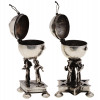 RUSSIAN JUDAICA 84 SILVER SALT AND PEPPER SHAKERS PIC-2