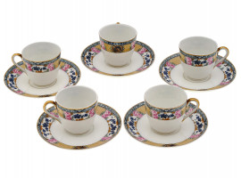 GERMAN FRAUREUTH SAXONY PORCELAIN CUP SAUCER SET