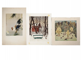 VINTAGE SIGNED SOVIET AND CHINESE ART PRINTS