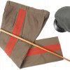 MILITARY ITEMS US CAP, SOVIET TROUSERS AND CANE PIC-0