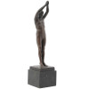 ANTIQUE BRONZE HALF NUDE DIVER FIGURE ON A BASE PIC-0