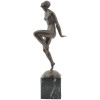 FRENCH ART DECO BRONZE SCULPTURE BY EMILE A LEROY PIC-3