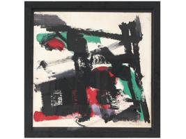 ABSTRACT AMERICAN INK OIL PAINTING BY FRANZ KLINE