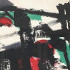 ABSTRACT AMERICAN INK OIL PAINTING BY FRANZ KLINE PIC-1