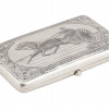 RUSSIAN 84 SILVER NIELLO ENGRAVED CIGARETTE CASE PIC-0