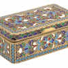 IMPERIAL RUSSIAN GILT SILVER ENAMEL TRINKET BOX PIC-0