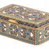 IMPERIAL RUSSIAN GILT SILVER ENAMEL TRINKET BOX PIC-1