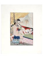 CHINESE QING DYNASTY EROTIC PAINTING ON SILK