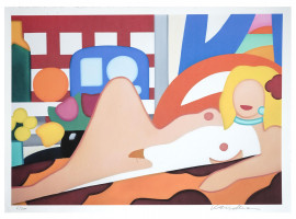 AMERICAN NUDE WOMAN SCREENPRINT BY TOM WESSELMANN