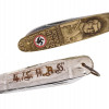 WWII GERMAN POCKET KNIVES WAFFEN SS 1933 ELECTION PIC-0