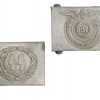 PAIR OF WWII NAZI GERMAN SS BELT BUCKLES PIC-0