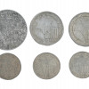 WWII HOLOCAUST LITZMANNSTADT GHETTO COINS, 6 PCS PIC-1