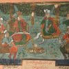 ANTIQUE PERSIAN MINATURE PAINTING OF COURT SCENE PIC-2