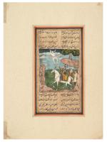 ANTIQUE 19TH C INDIAN MUGHAL MINIATURE PAINTING