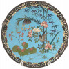 ANTIQUE JAPANESE MEIJI ERA CLOISONNE ENAMEL PLATE PIC-0