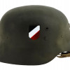 WWII GERMAN M35 STEEL HELMET WITH NAZI SYMBOLS PIC-2