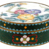 JAPANESE LATE MEIJI CLOISONNE ENAMEL POWDER BOX PIC-0