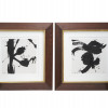 PIERRE CHENIER MODERN ABSTRACT INK PAINTINGS PIC-0