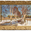 ANTIQUE RUSSIAN RURAL OIL PAINTING BY IGOR GRABAR PIC-0