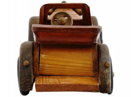 VINTAGE AMERICAN MINIATURE HANDMADE WOODEN CAR