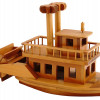 PLAYWOODS CO WOODEN PADDLE WHEEL STEAM BOAT TOY PIC-0