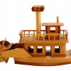 PLAYWOODS CO WOODEN PADDLE WHEEL STEAM BOAT TOY PIC-1