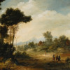 EUROPEAN SCHOOL PASTORAL LANDSCAPE OIL PAINTING PIC-1