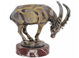 BRONZE FIGURE OF A GOAT ATTR TO MICHAEL SIX