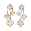 VAN CLEEF MAGIC ALHAMBRA 18K GOLD NACRE EARRINGS PIC-0