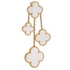 VAN CLEEF MAGIC ALHAMBRA 18K GOLD NACRE EARRINGS PIC-2