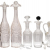 ANTIQUE AND VINTAGE GLASS DECANTERS WITH STOPPERS PIC-0