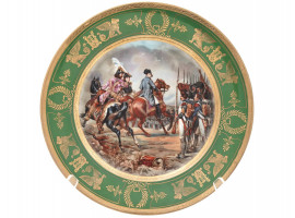 ANTIQUE 19TH C AUSTRIAN NAPOLEON PORCELAIN PLATE