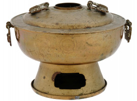 ANTIQUE LATE QING DYNASTY KOREAN BRONZE HOT POT