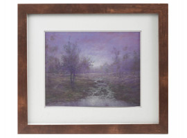 NIGHT LANDSCAPE PASTEL PAINTING BY PHILIP LEKKI