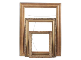 COLLECTION OF ORNATE PLEIN AIR GILT WOODEN FRAMES