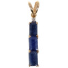 10K GOLD INDIAN DIAMOND SAPPHIRE STONES PENDANT PIC-1