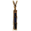 10K GOLD INDIAN DIAMOND SAPPHIRE STONES PENDANT PIC-2